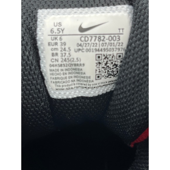 Nike Court Borough Mid 2 Sneakers Black Red‎ Athletic Shoes Boys 6.5 CD7782-003 - Picture 9 of 9